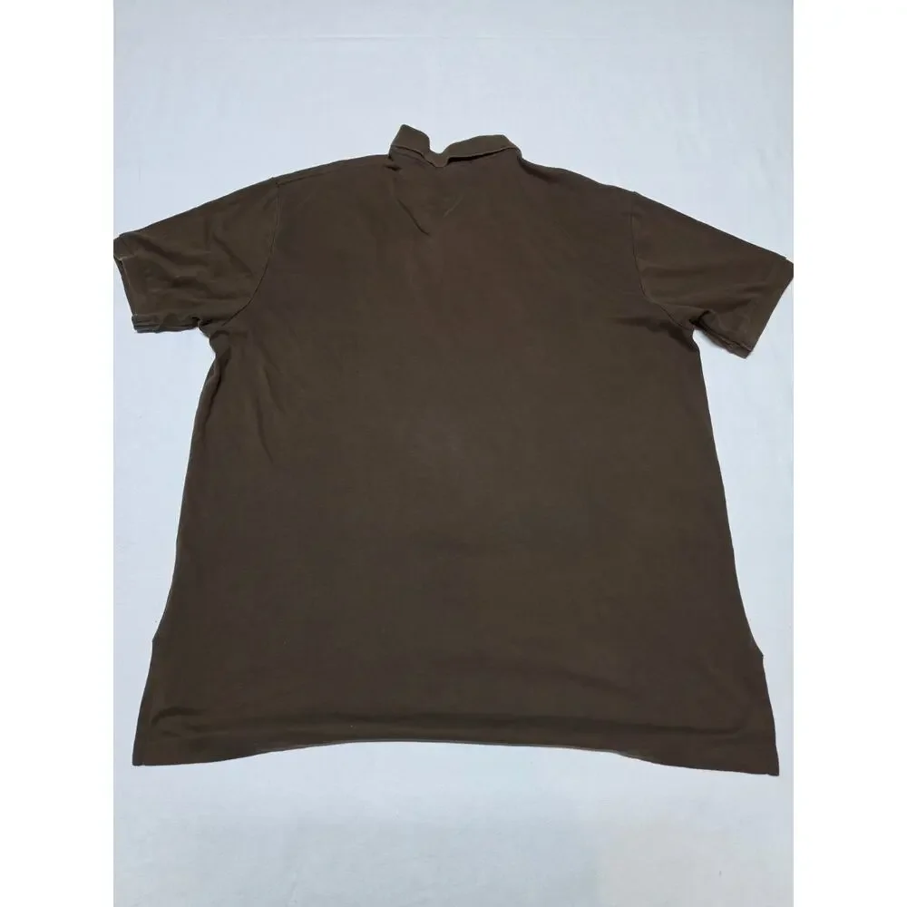 polo ralph lauren polo shirt Brown Mens Size Xl Short Sleeve